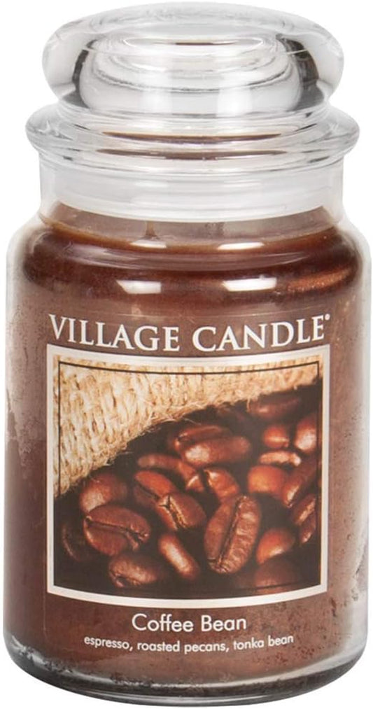 Coffee Bean Glass Jar Scented Candle, Large, 21.25 Oz, Brown