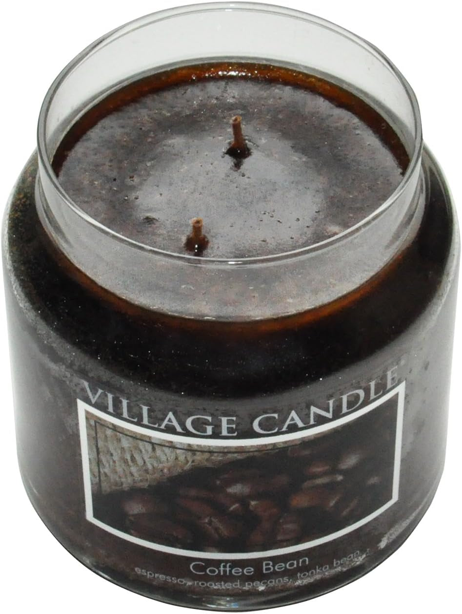 Coffee Bean Glass Jar Scented Candle, Large, 21.25 Oz, Brown