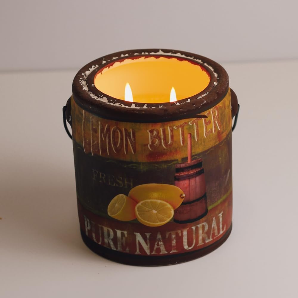95Hr 20Oz Scented Candle - Lemon Butter - Multi - Wick Glass Candle - Gifts for Men and Women - Invictus Fashion Statements