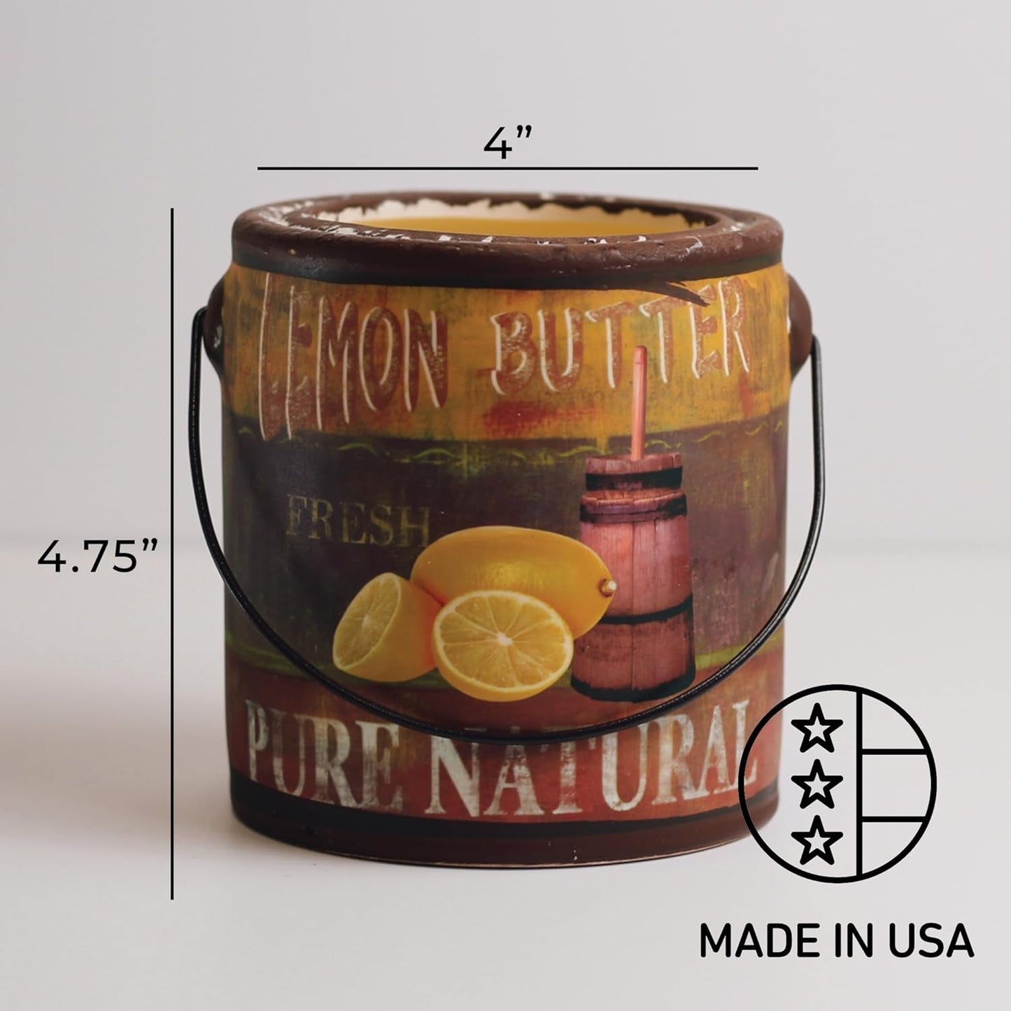 95Hr 20Oz Scented Candle - Lemon Butter - Multi - Wick Glass Candle - Gifts for Men and Women - Invictus Fashion Statements