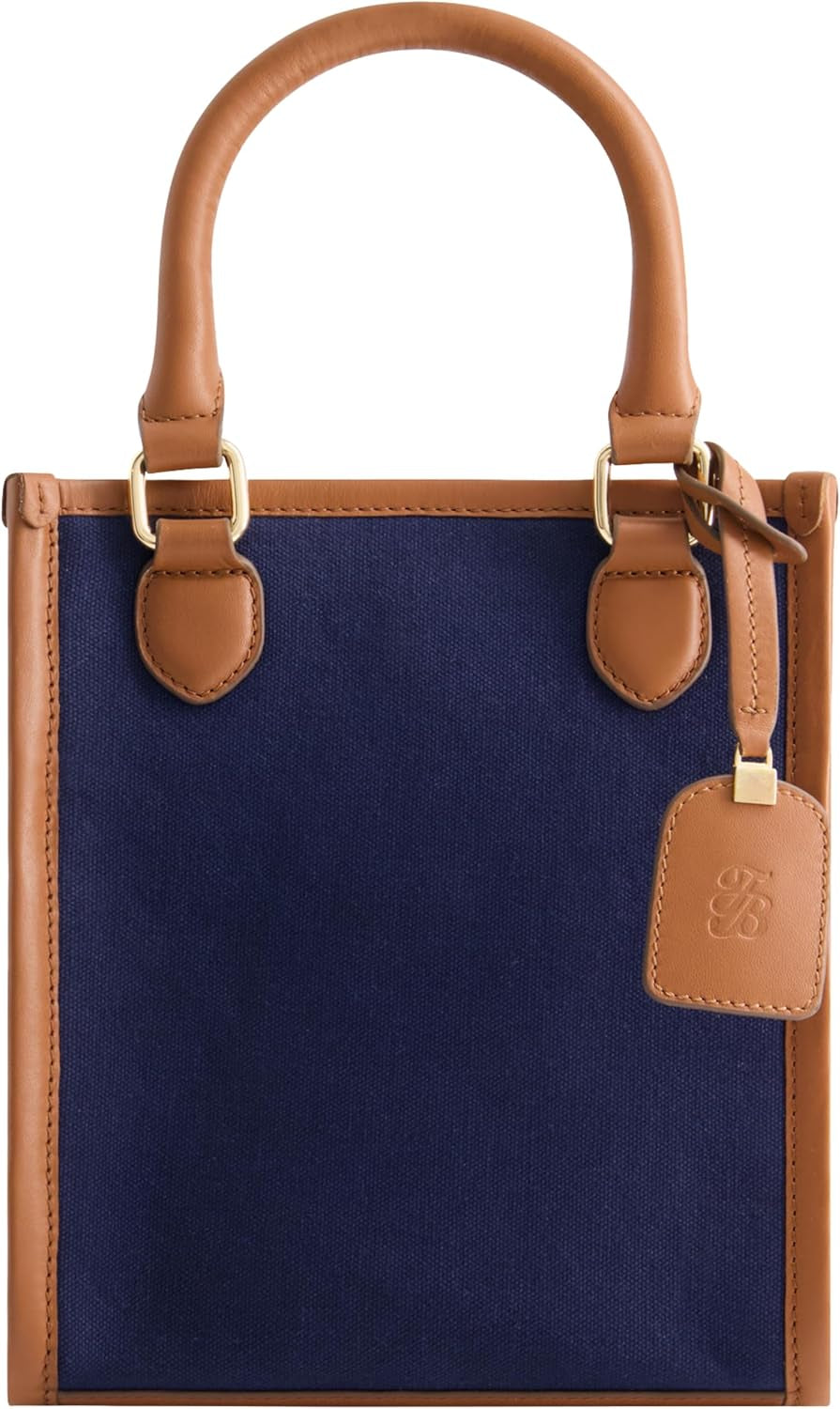 Women'S Tote Bag, North South Travel Purse Handbag with Adjustable Shoulder Strap and Leather Trim