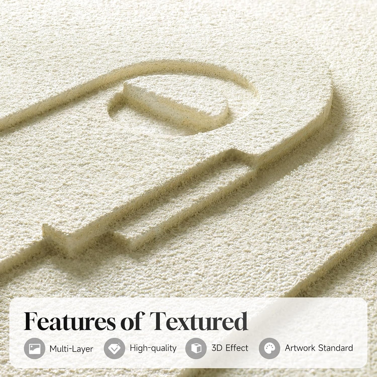 Large 3D Textured Framed Abstract Wall Art for Living Room, 3 Piece Modern Paintings Artwork for Walls, Black White Brown Geometric Sandstone Texture Pictures for Hallway Office Wall Decor 24X36 In - Invictus Fashion Statements