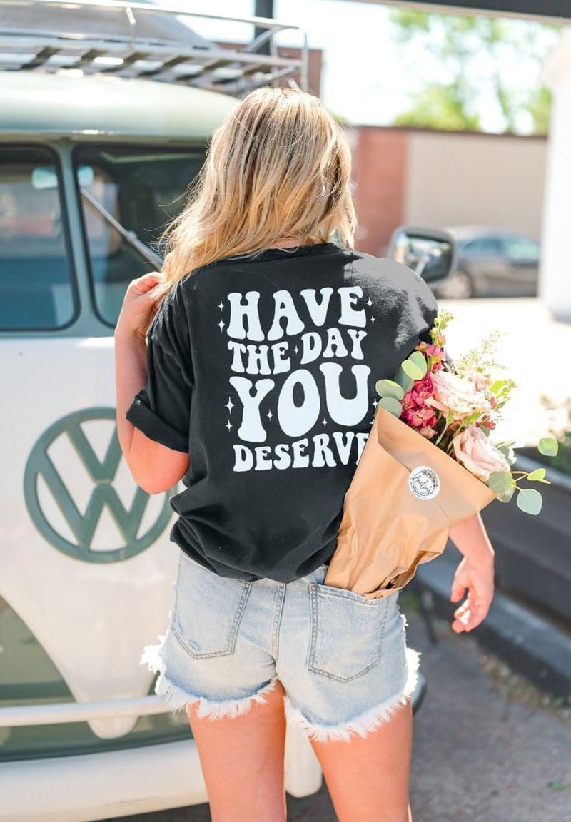 Oversized Tshirts for Women: Deserve Day Shirt Funny Skeleton Shirts Casual Oversized Graphic Tees Tops - Invictus Fashion Statements