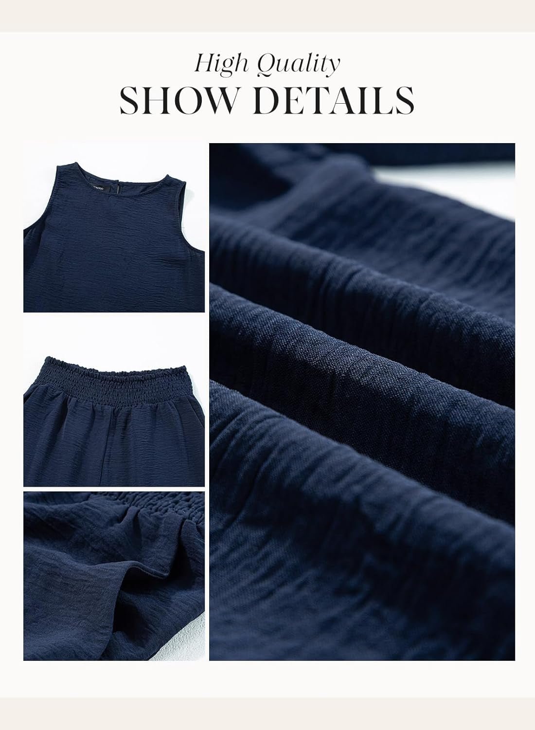 Pants Sets Women 2 Piece Outfits Sleeveless round Neck Tank Tops Matching Sets for Women Elastic Waist Wide Leg - Invictus Fashion Statements