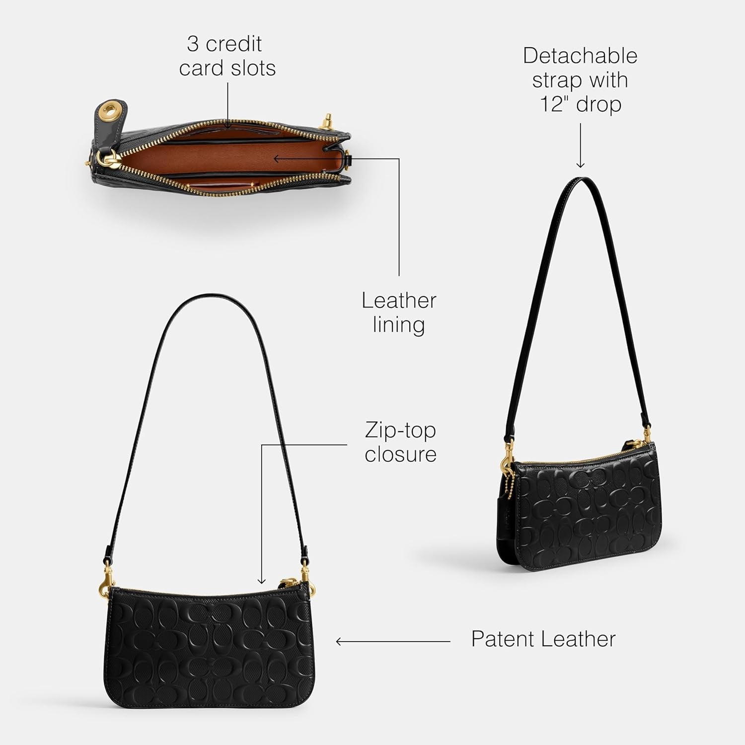 Penn Shoulder Bag in Signature Leather - Invictus Fashion Statements