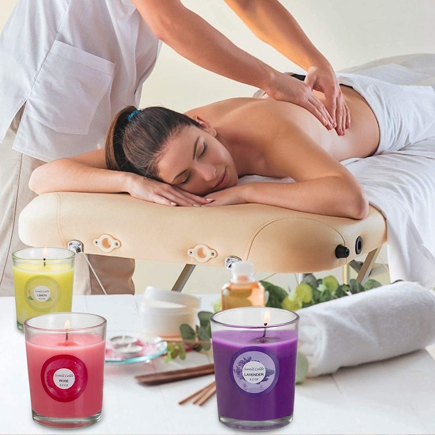 Scented Candles, Jasmine, Rose, Vanilla, Bergamot, Fig, Lavender, Lemon, Spring,Strawberry, Rosemary, Aromatherapy Candles,Soy Wax Glass Jar Candle - 20 Pack - Invictus Fashion Statements