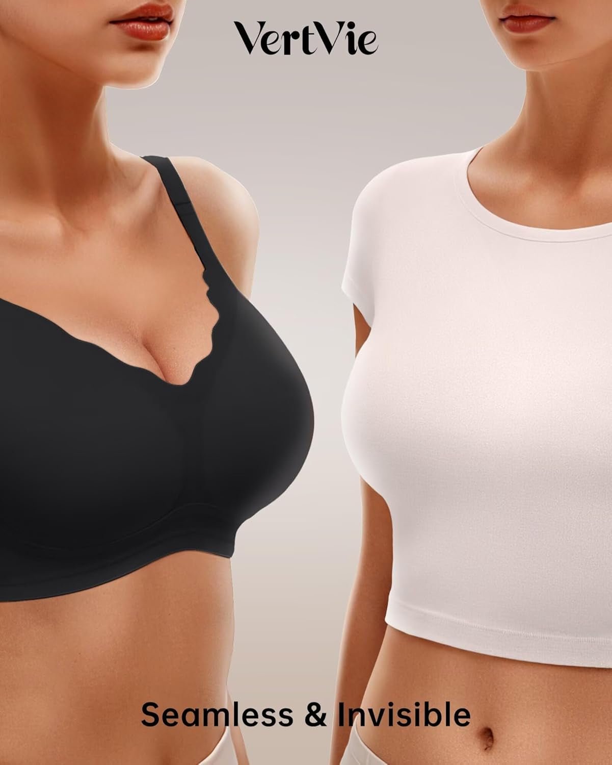 Ultimate Comfort Seamless Wireless Push - Up Bralette - Full Coverage Scalloped T-Shirt Bra for Women - Invictus Fashion Statements