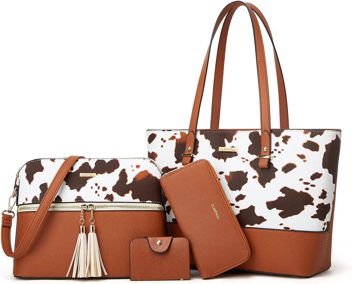 Women Fashion Handbags Wallet Tote Bag Shoulder Bag Top Handle Satchel Purse Set 4Pcs - Invictus Fashion Statements