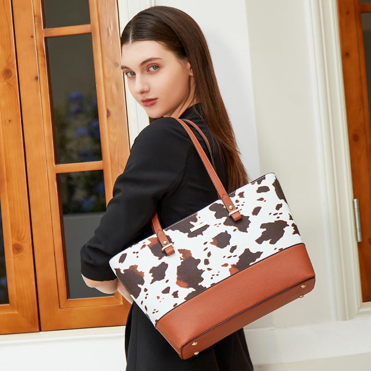 Women Fashion Handbags Wallet Tote Bag Shoulder Bag Top Handle Satchel Purse Set 4Pcs - Invictus Fashion Statements