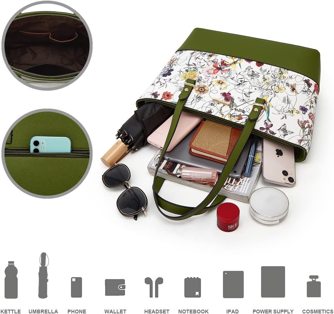 Women Fashion Handbags Wallet Tote Bag Shoulder Bag Top Handle Satchel Purse Set 4Pcs - Invictus Fashion Statements