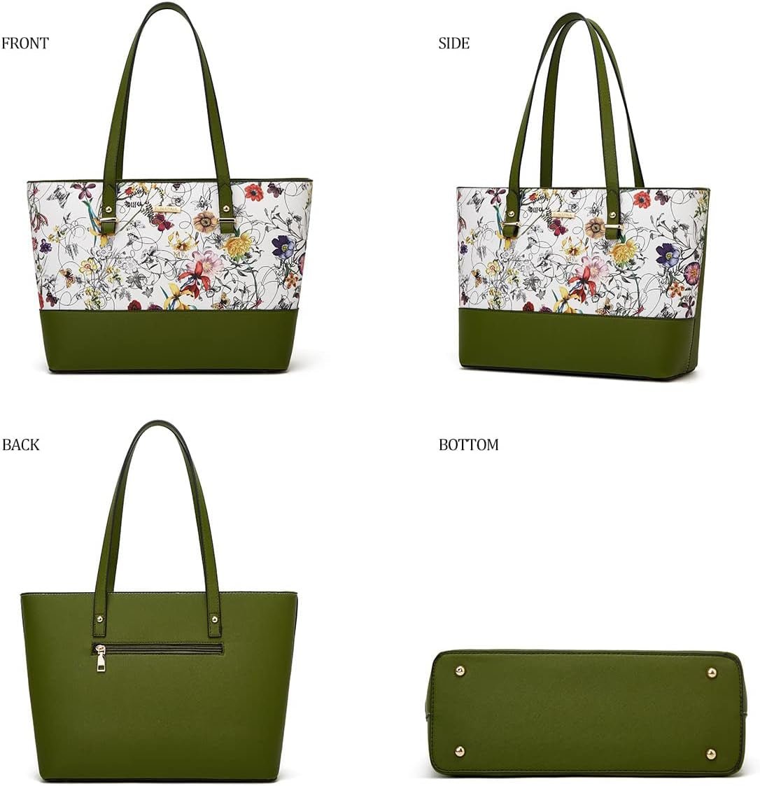 Women Fashion Handbags Wallet Tote Bag Shoulder Bag Top Handle Satchel Purse Set 4Pcs - Invictus Fashion Statements