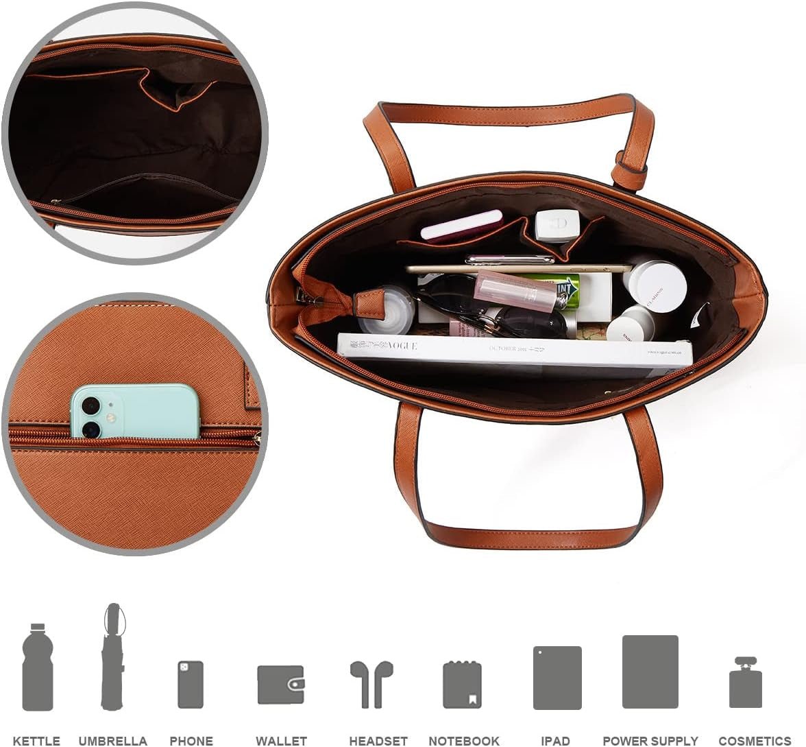 Women Fashion Handbags Wallet Tote Bag Shoulder Bag Top Handle Satchel Purse Set 4Pcs - Invictus Fashion Statements