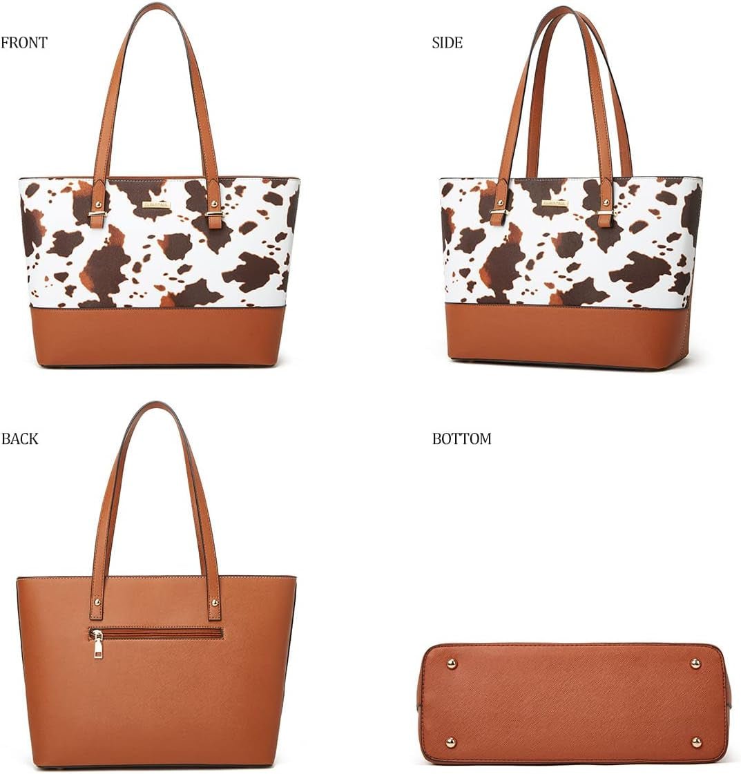 Women Fashion Handbags Wallet Tote Bag Shoulder Bag Top Handle Satchel Purse Set 4Pcs - Invictus Fashion Statements