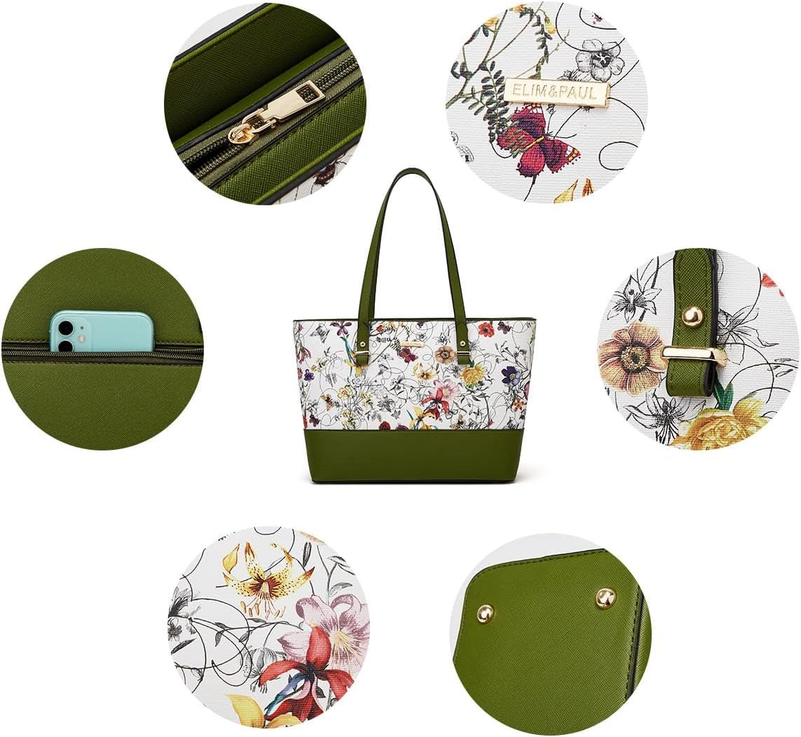 Women Fashion Handbags Wallet Tote Bag Shoulder Bag Top Handle Satchel Purse Set 4Pcs - Invictus Fashion Statements