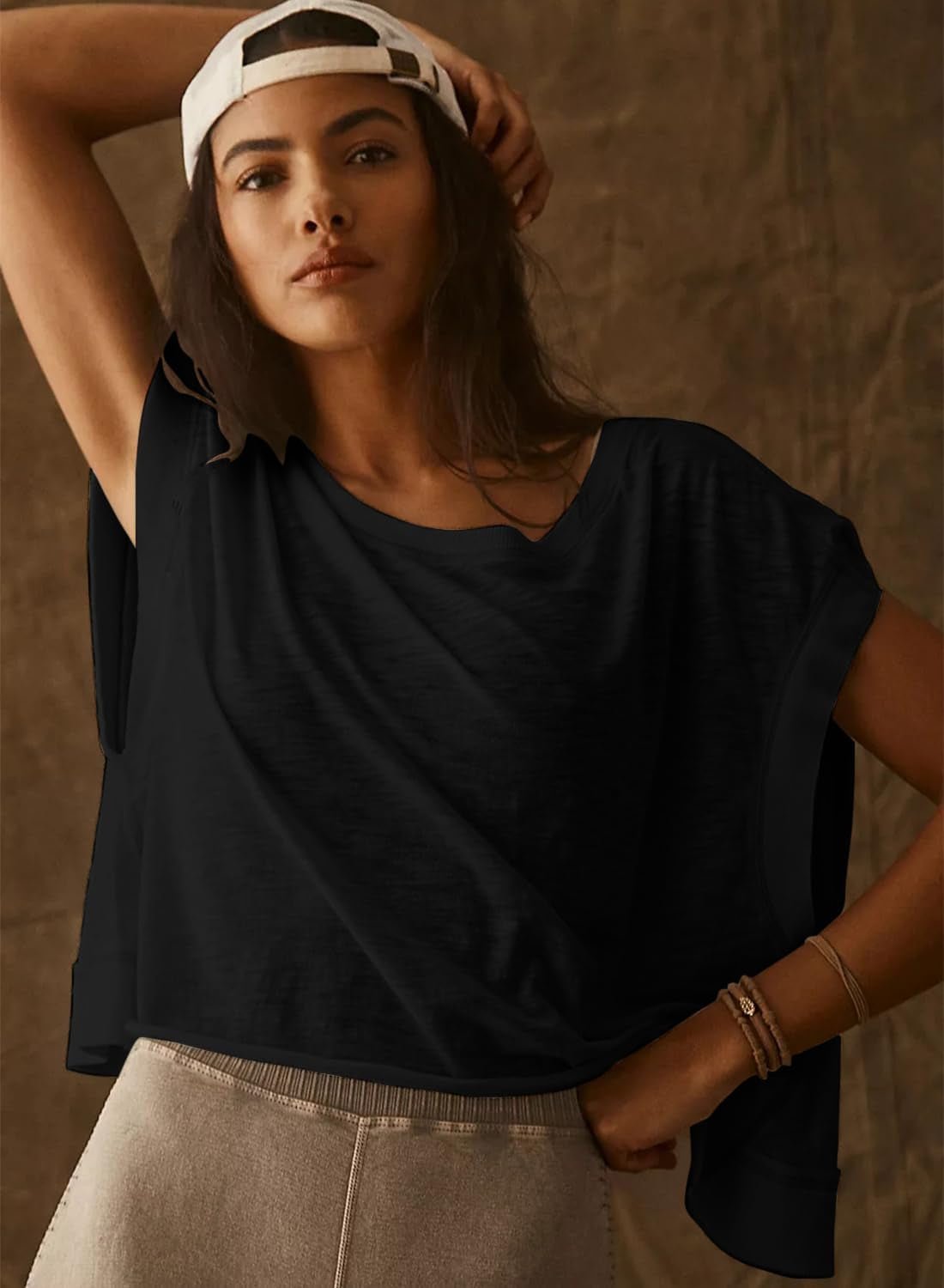 Women Short Sleeve Workout Shirts Open Back Tops Casual Yoga Y2K Athletic Gym Slouchy Crop Running Tees - Invictus Fashion Statements