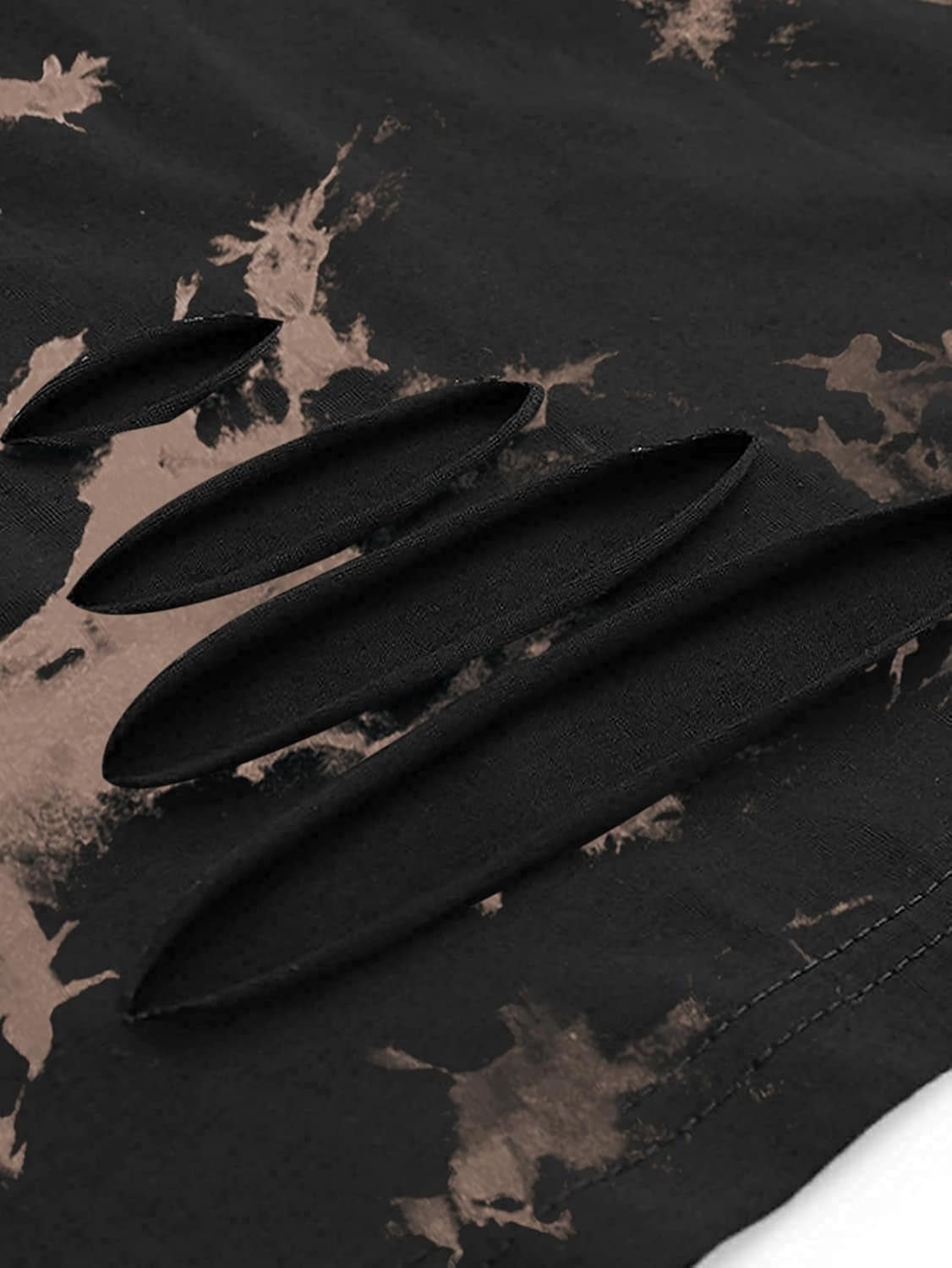 Women Skull Finger Graphic Distressed Tee Shirt Ripped Short Sleeve Crop Tops - Invictus Fashion Statements