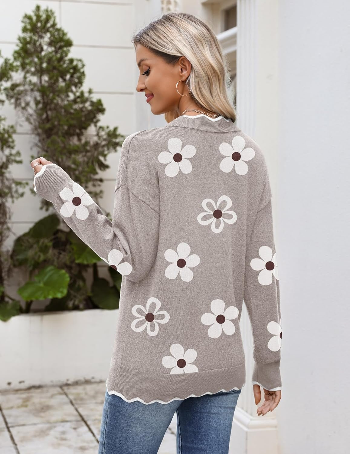 Women'S 2025 Fall V Neck Sweater Casual Long Sleeve Lightweight Ribbed Knit Pullover Sweaters Dressy Casual Tops - Invictus Fashion Statements