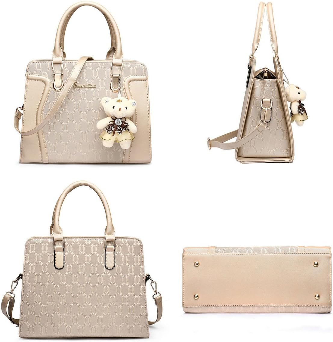 Women'S Fashion Handbags Tote Bags Shoulder Bag Top Handle Satchel Purse Set 4Pcs - Invictus Fashion Statements