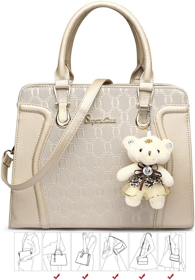 Women'S Fashion Handbags Tote Bags Shoulder Bag Top Handle Satchel Purse Set 4Pcs - Invictus Fashion Statements