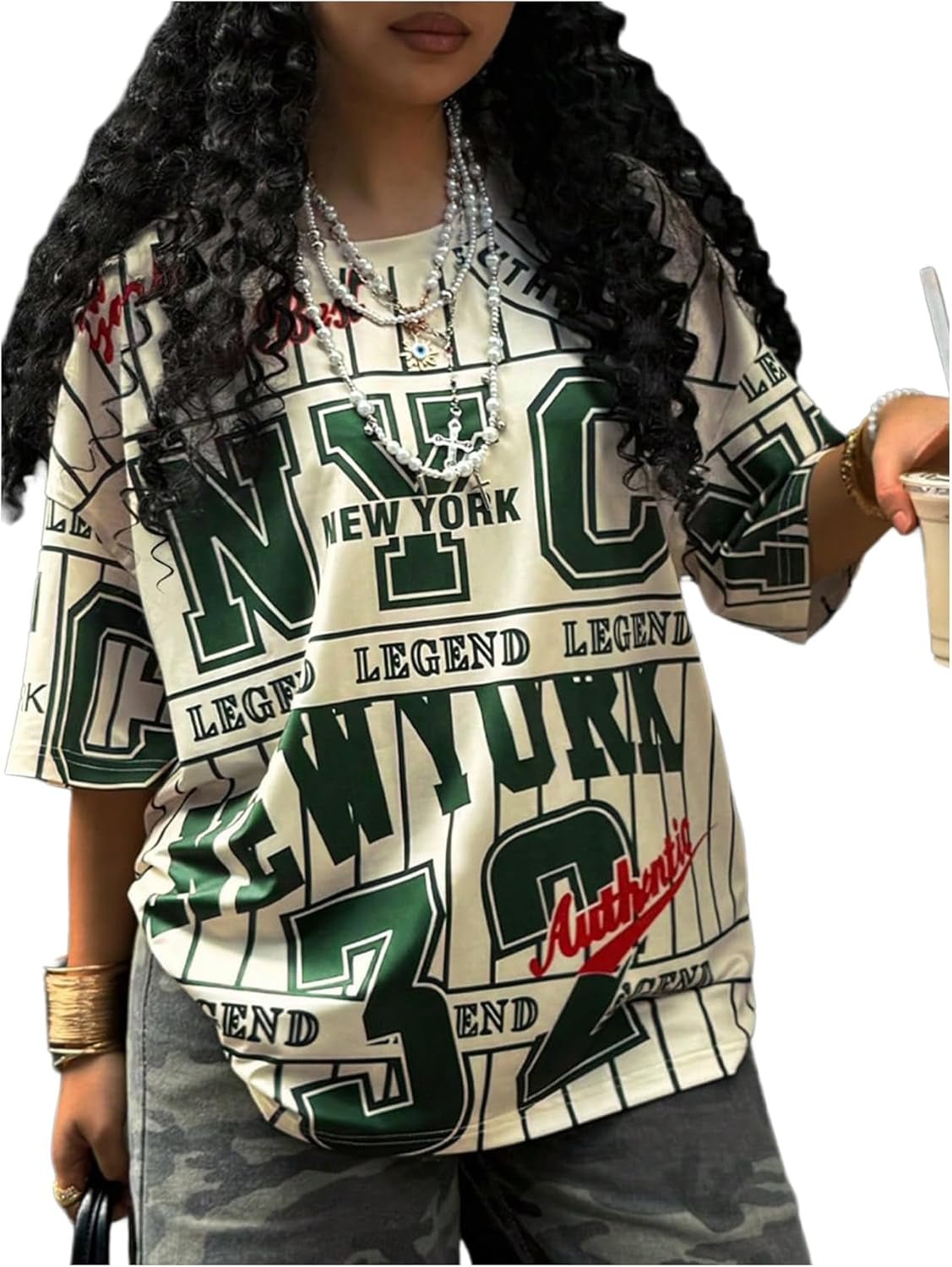 Women'S Letter Print T Shirt Graphic Crew Neck Short Sleeve Casual Tee Top Streetwear - Invictus Fashion Statements