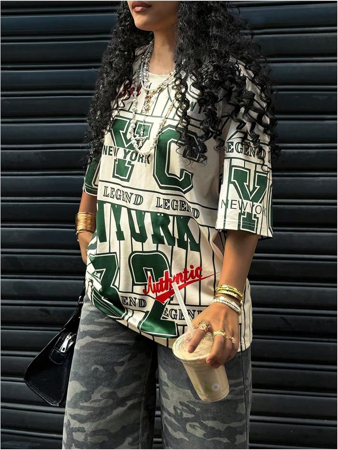 Women'S Letter Print T Shirt Graphic Crew Neck Short Sleeve Casual Tee Top Streetwear - Invictus Fashion Statements