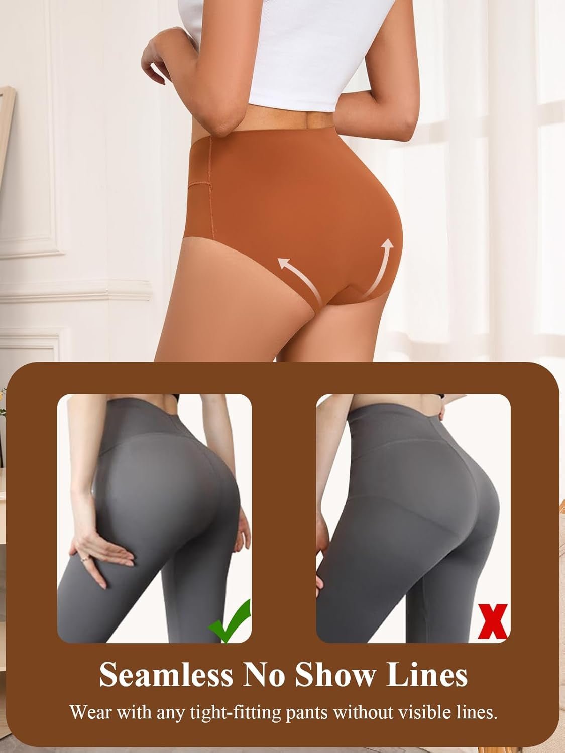 Women'S Seamless Underwear High Waisted Tummy Control No Show Panties Full Coverage Stretch Briefs 4 Pack - Invictus Fashion Statements