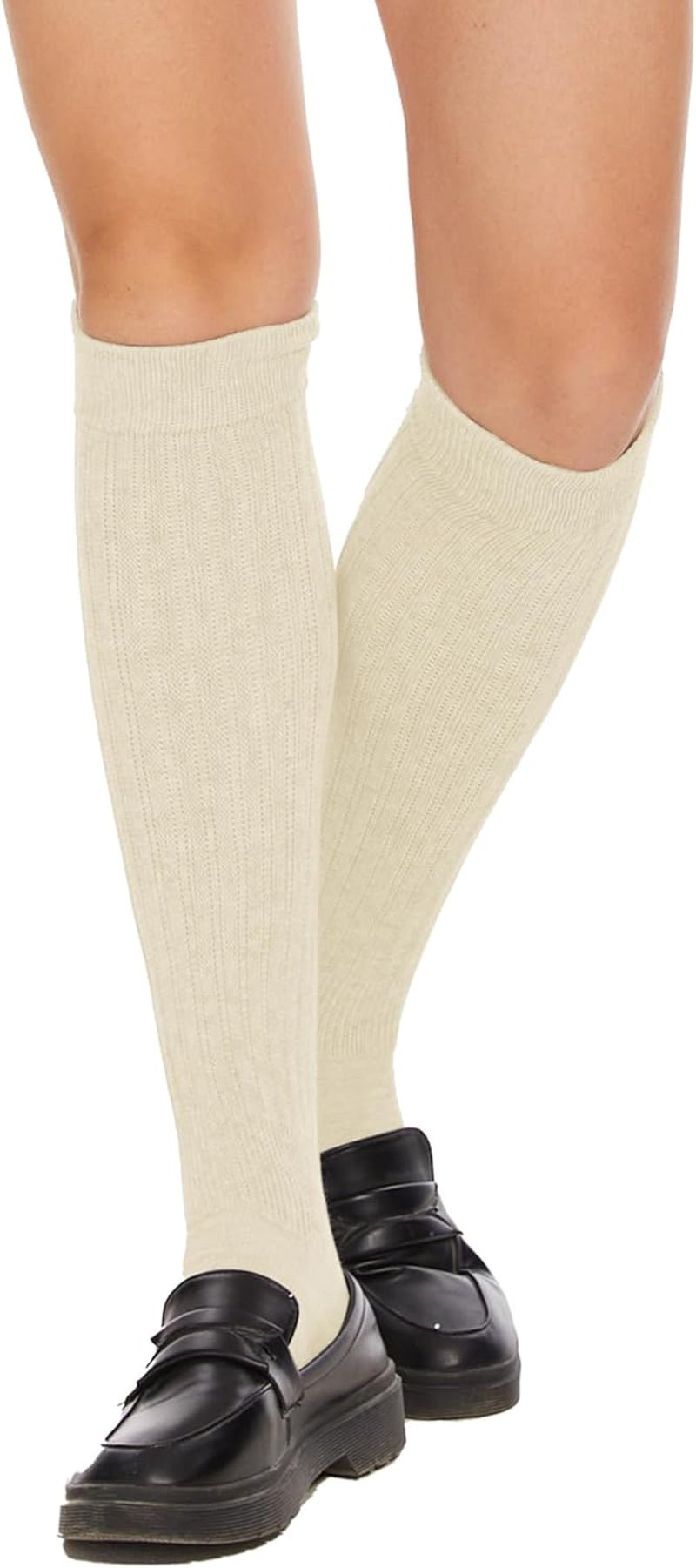 Womens Slouch Scrunch Socks Retro Knee High Soft Stack Chunky Cozy Boot Socks for Women Size 6 - 11 - Invictus Fashion Statements