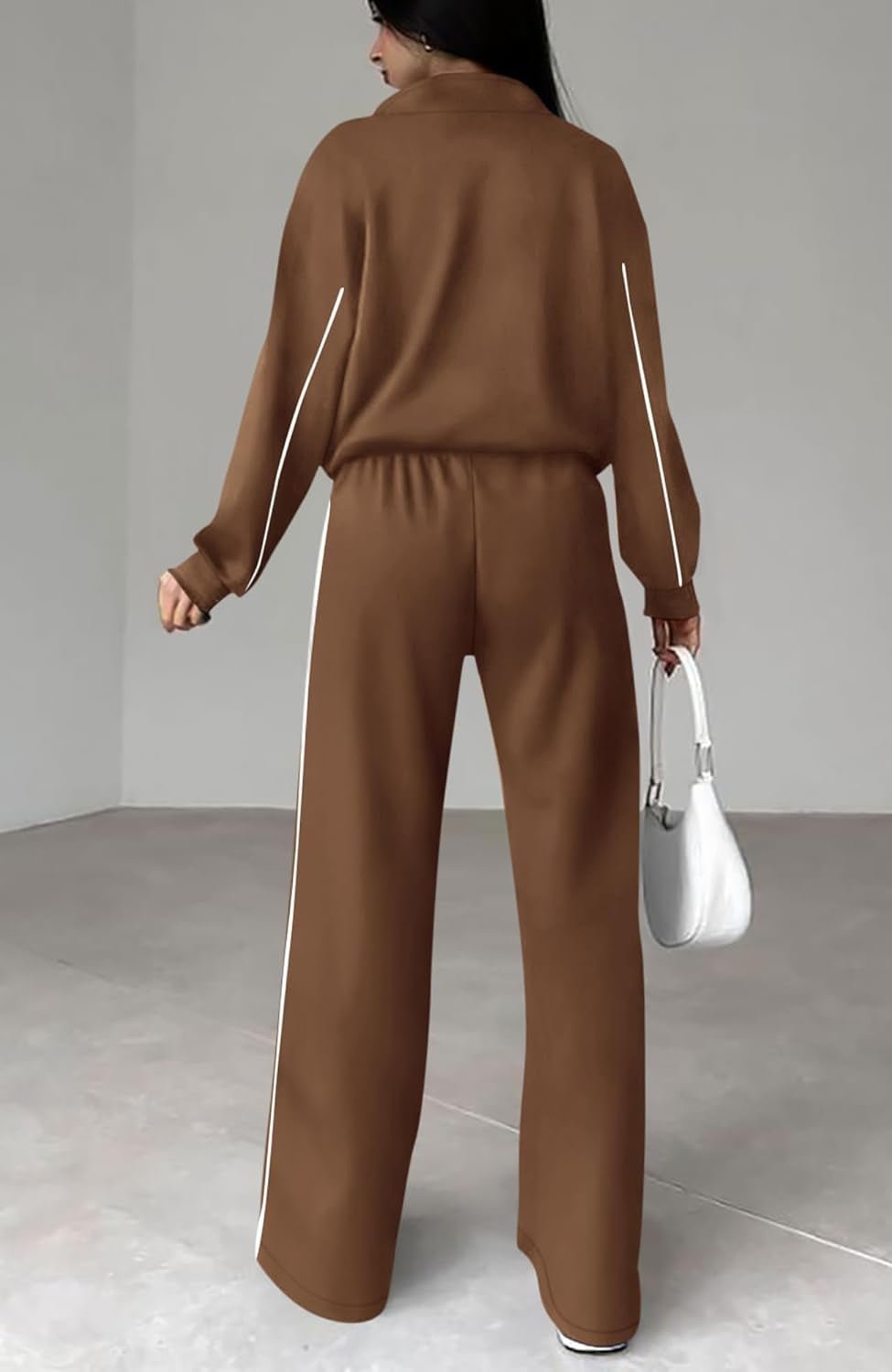 Women'S Two Piece Tracksuit Fall 2025 Long Sleeve Zip up Sweatshirt Long Pants Outfits Jogger Sweatsuit Sets - Invictus Fashion Statements