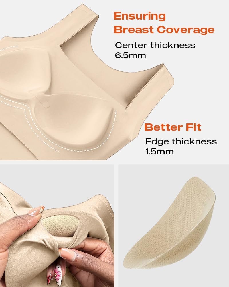 Womens U Neck Shapewear Built - In Bra Tank High Strechy Sleeveless Slim Fit Tops Camisole Workout Tops - Invictus Fashion Statements