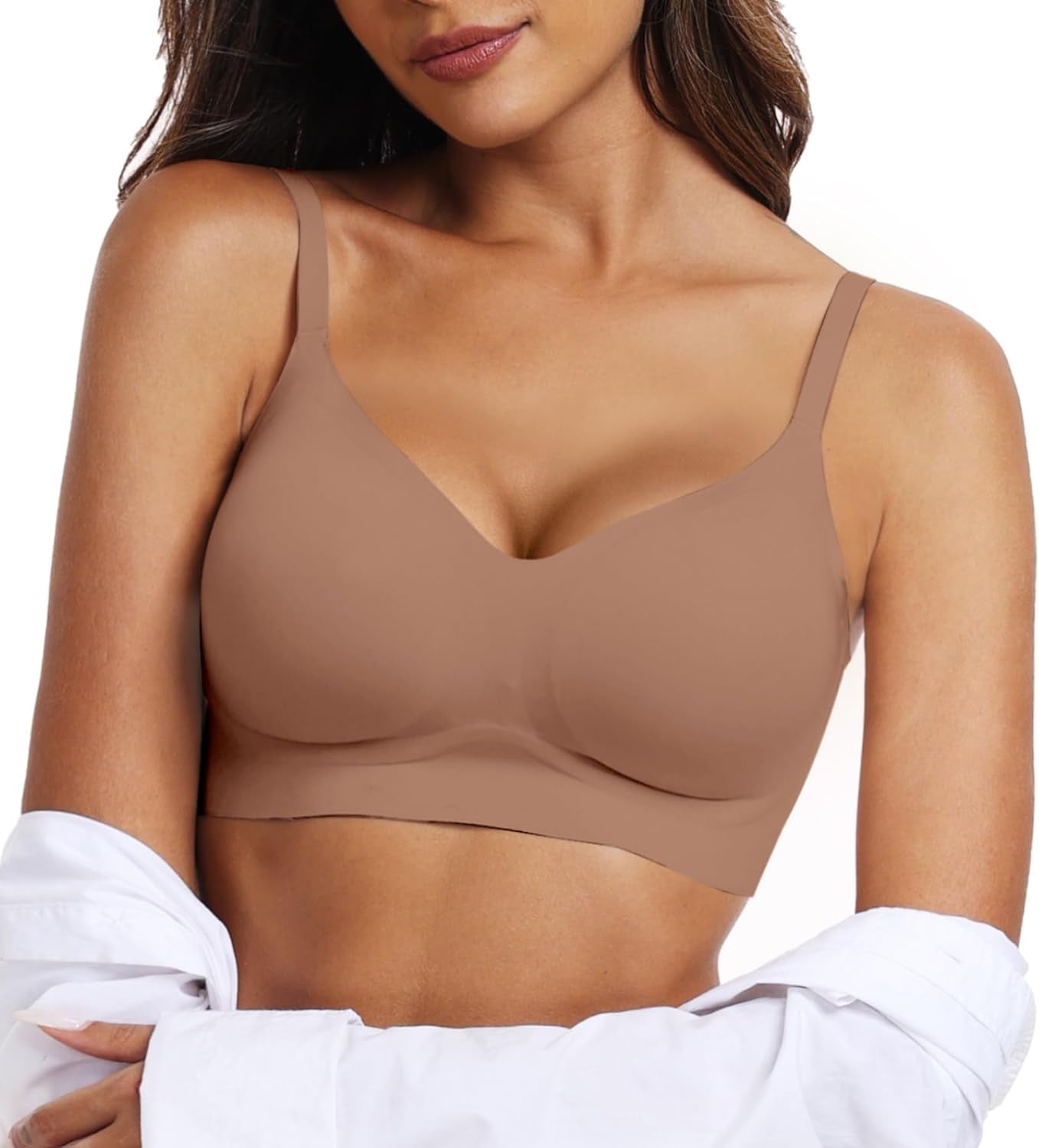 Womens Wireless Bras Comfortable Push up Bra No Underwire Bra Full Support Lift Bralette Everyday Seamless Tshirt Bras - Invictus Fashion Statements